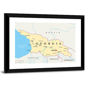 Georgia Political Map Wall Art