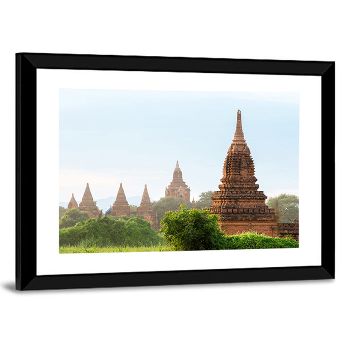 Ancient Pagodas of Bagan Wall Art as a framed print