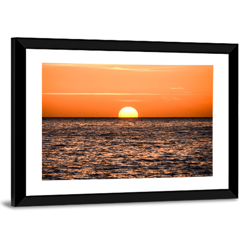 Sunset Over Open Ocean Wall Art