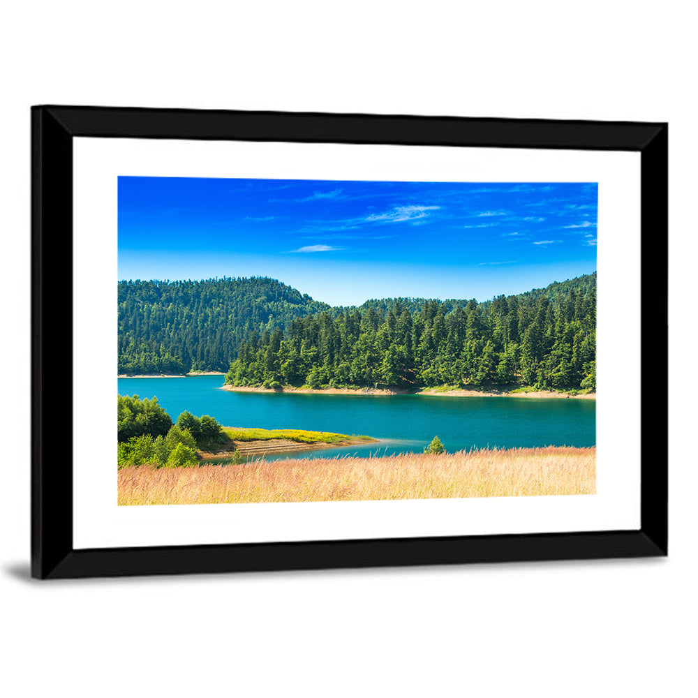 Lokvarsko Lake Turquoise Shoreline Wall Art
