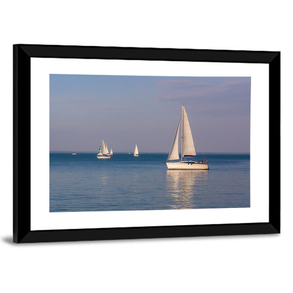 Sailboats on Lake Balaton Wall Art