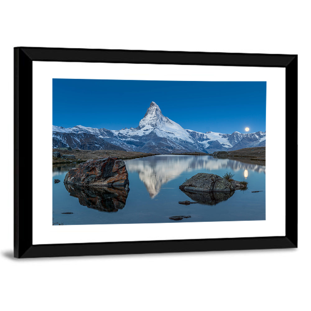 Matterhorn Sunset Over Stelli Lake Wall Art