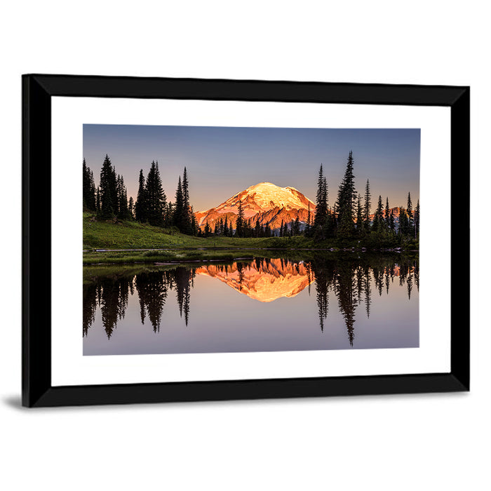 Mount Rainier at Tipsoo Lake Wall Art as a framed print