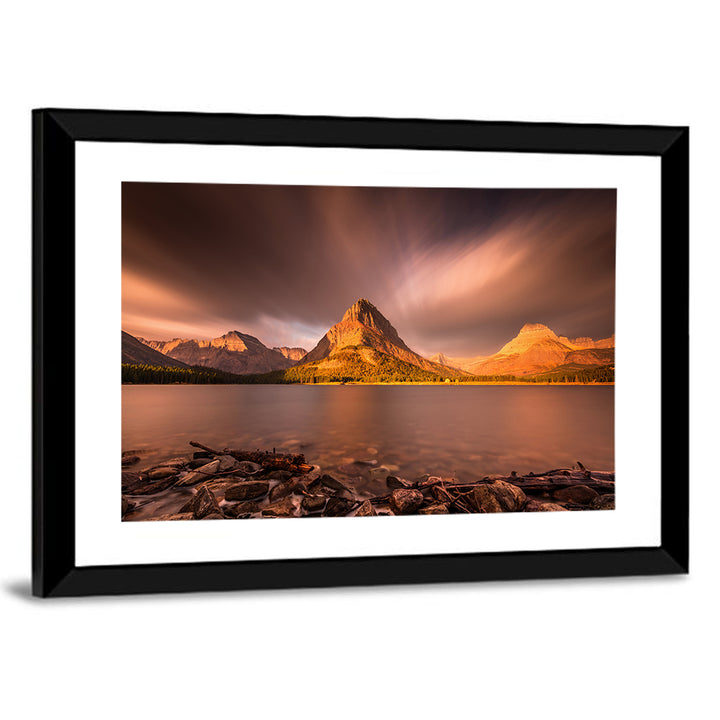 Mount Grinnell Golden Sunrise Wall Art