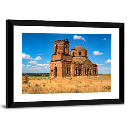 Sunlit Ruined Orthodox Cathedral Wall Art