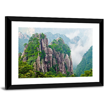 Mount Huangshan Misty Peaks Wall Art