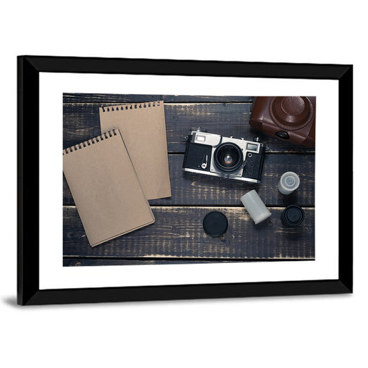 Vintage Rangefinder Camera Still Life Wall Art