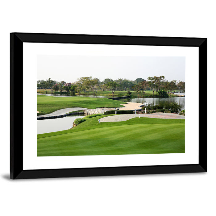 Stone Bridge Golf Course Wall Art as a framed print