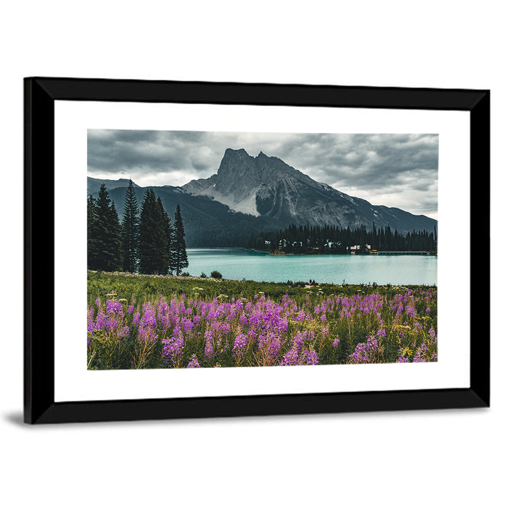 Emerald Lake with Fireweed Wall Art