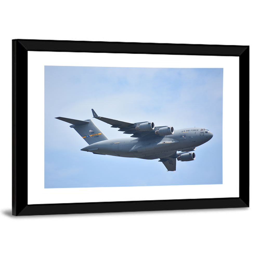 C-17 Globemaster Iii England Airshow Blue Sky Wall Art