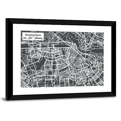 Amsterdam Map Wall Art