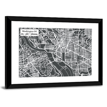 Washington DC Map Wall Art