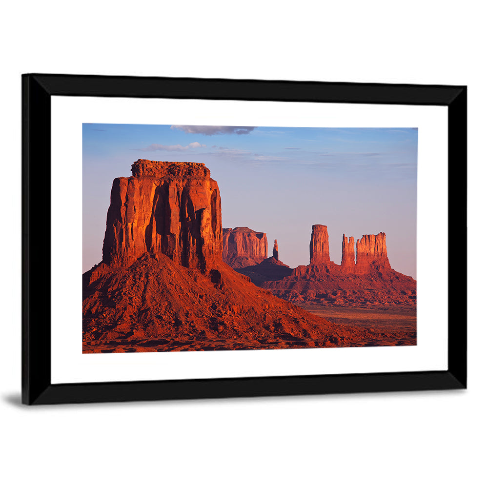 Monument Valley Mesa at Golden Hour Wall Art