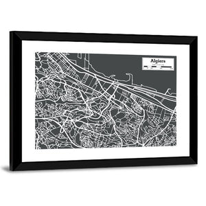 Algiers Map Wall Art