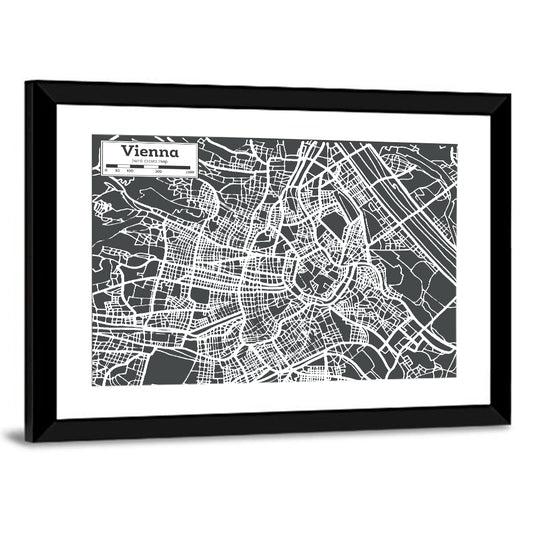 Vienna Street Map Wall Art