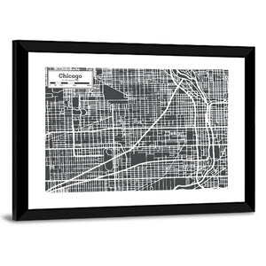 Chicago Illinois Map Wall Art