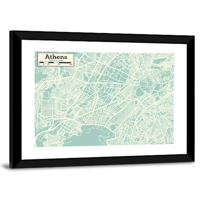 Athens Map Wall Art