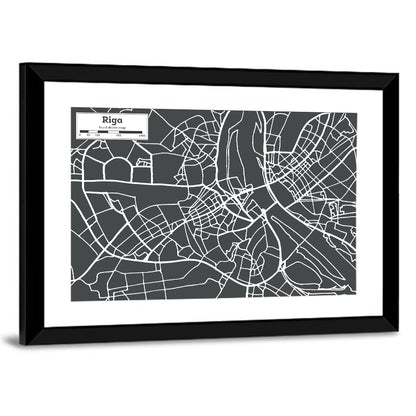 Riga Map Wall Art