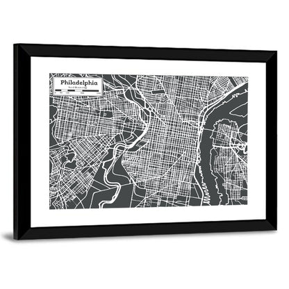 Philadelphia Map Wall Art
