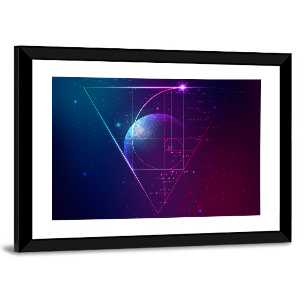 Golden Spiral Planet Wall Art