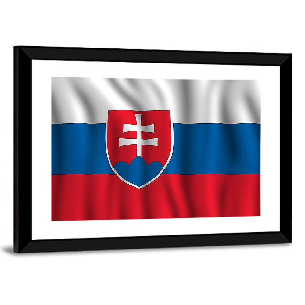 Slovak Flag with Heraldic Shield Wall Art