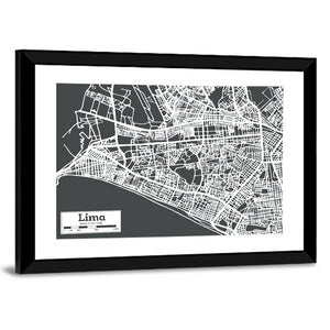 Lima City Map Wall Art