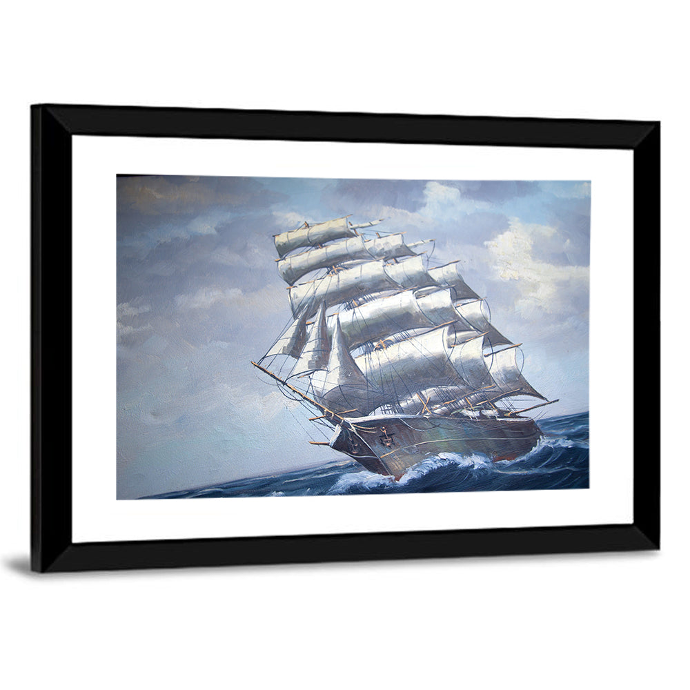 Antique Sailing Ship at Sea Wall Art