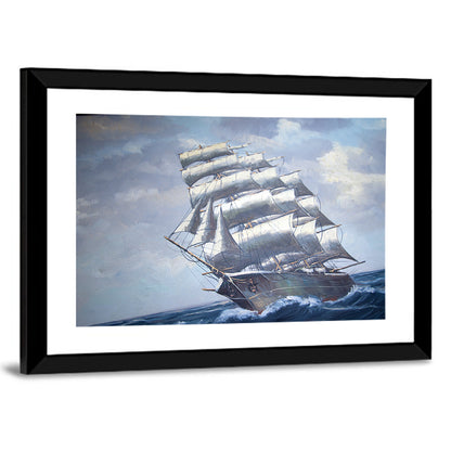 Antique Sailing Ship at Sea Wall Art