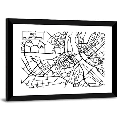 Riga Map Wall Art