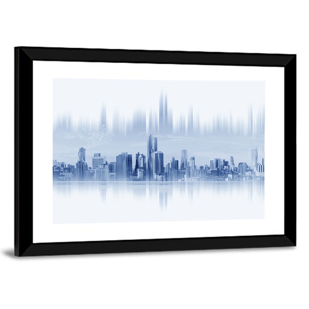 Abstract Skyscraper Reflection Wall Art