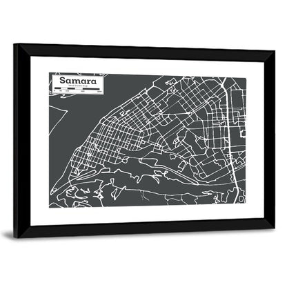Samara City Map Wall Art