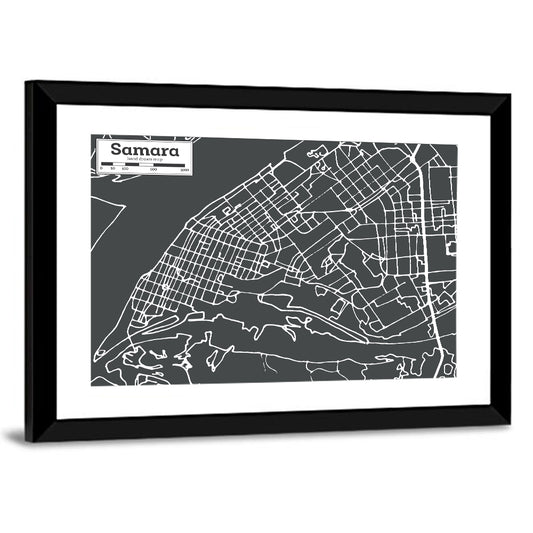 Samara City Map Wall Art