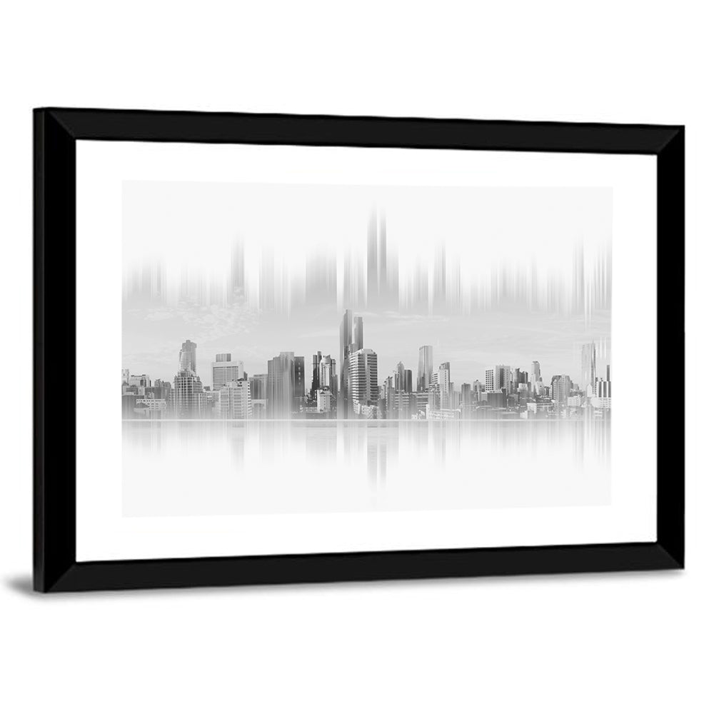 Abstract Skyscraper Reflection Wall Art