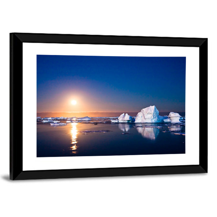 Summer Night in Antarctica Wall Art as a framed print