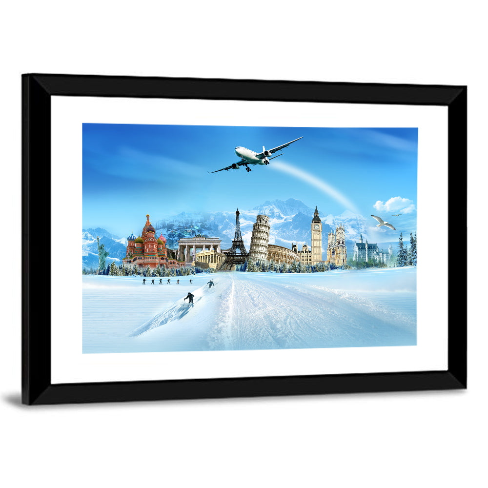 Global Landmarks Collage Wall Art
