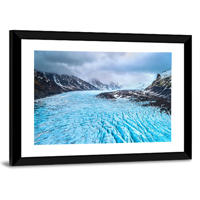 Skaftafell Glacier Aerial View Wall Art as a framed print