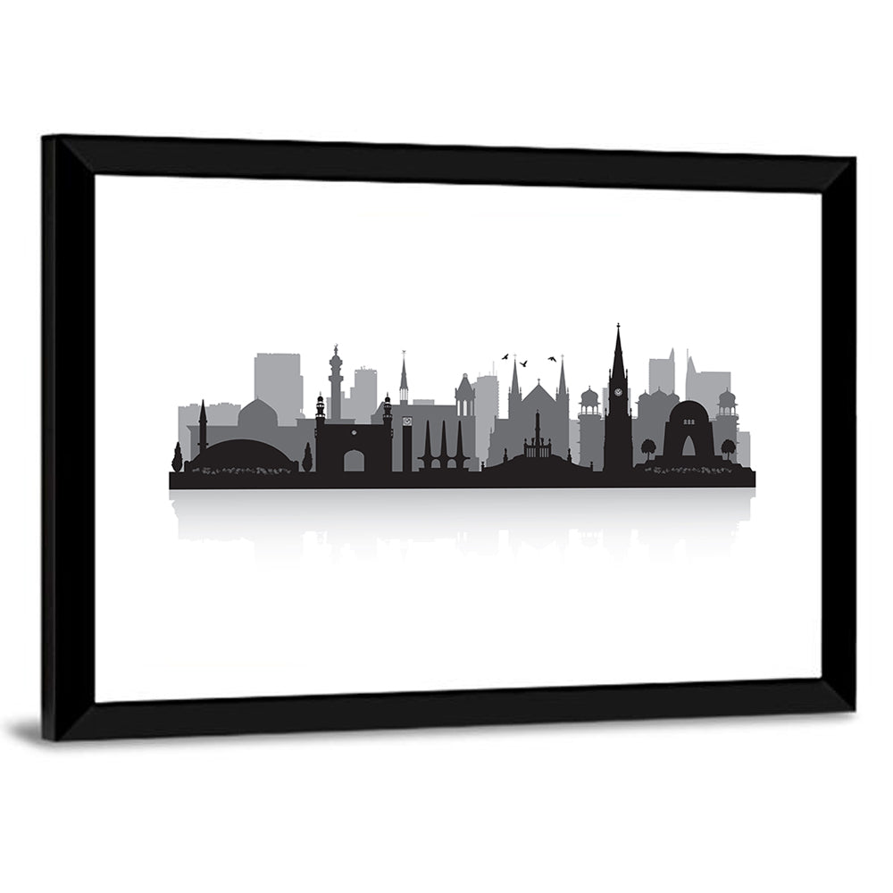 Karachi Skyline Silhouette Wall Art