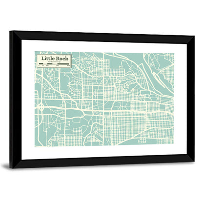 Little Rock City Map Wall Art