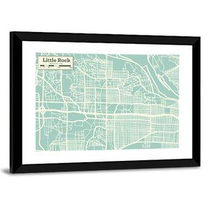 Little Rock City Map Wall Art