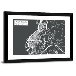 Reggio Calabria City Map Wall Art