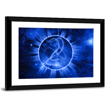Cosmic Rays Over Blue Nebula Wall Art