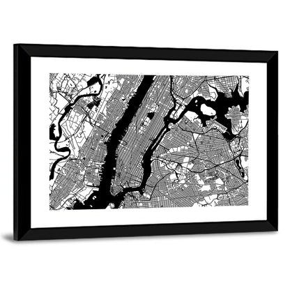 Minimalist Manhattan Map Wall Art