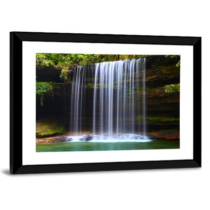 Upper Caney Creek Falls, Mossy Cliff Wall Art