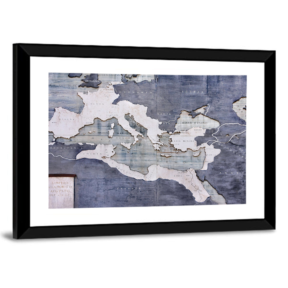 Vintage Roman Empire Map Wall Art