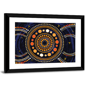 Aboriginal Dot Illustration Wall Art