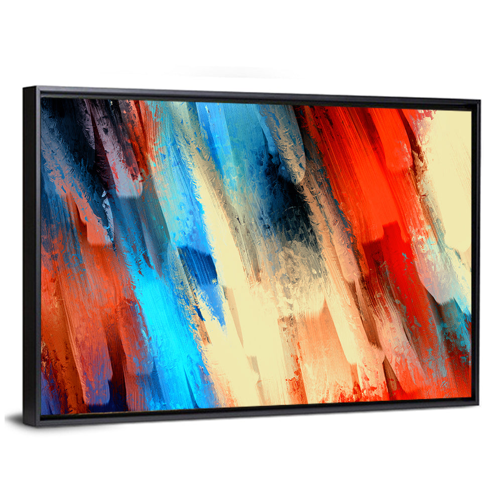 Diagonal Acrylic Brushstrokes Wall Art