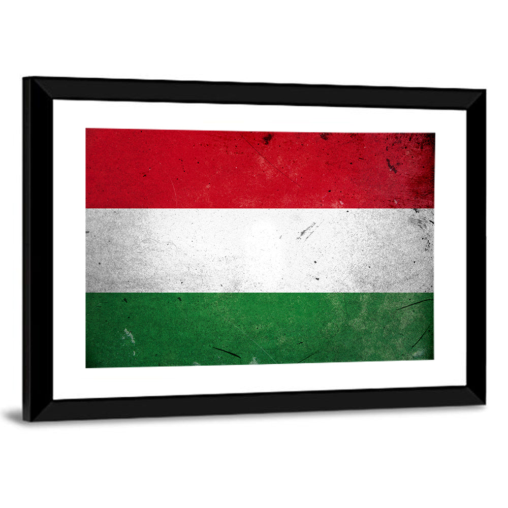 Vintage Hungarian Flag Wall Art