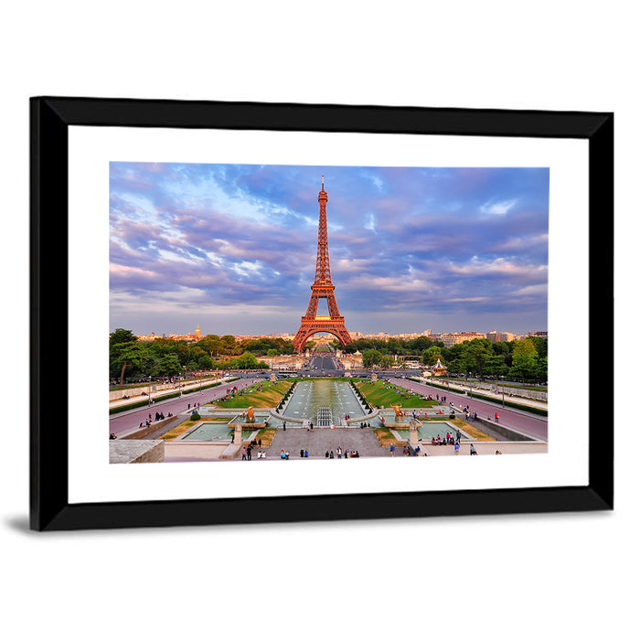 Eiffel Tower at Golden Hour Wall Art as a framed print