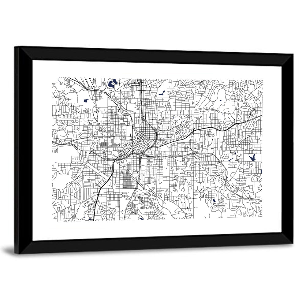 Atlanta Schematic Map Wall Art