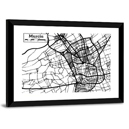 Murcia Schematic Map Wall Art